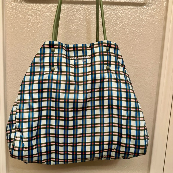 Kate Spade ♠️ Everything Puffy Plaid Tote - Picture 10 of 10